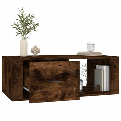 vidaXL Couchtisch Räuchereiche 100x50,5x35 cm Holzwerkstoff