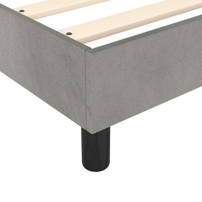 vidaXL Boxspringbett mit Matratze Hellgrau 140x190 cm Samt