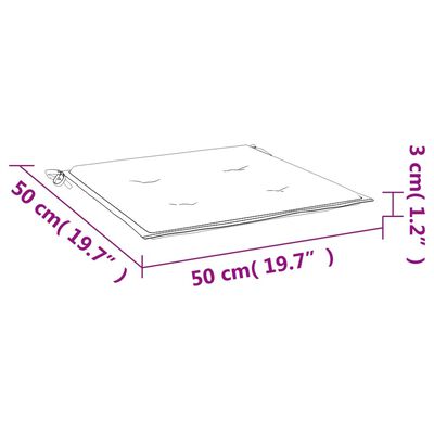 vidaXL Gartenstuhl-Kissen 4 Stk. Mehrfarbig 50x50x3 cm Stoff