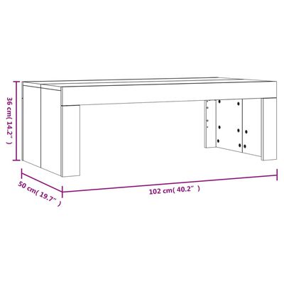 vidaXL Couchtisch Betongrau 102x50x36 cm Holzwerkstoff