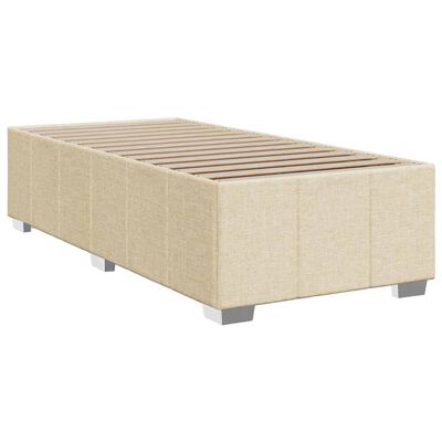 vidaXL Boxspringbett mit Matratze Creme 80x200 cm Stoff