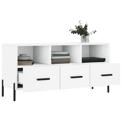 vidaXL TV-Schrank Weiß 102x36x50 cm Holzwerkstoff