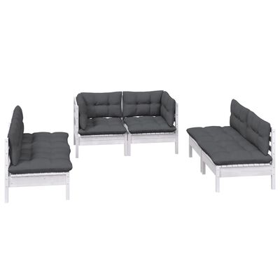 vidaXL 6-tlg. Garten-Lounge-Set mit Kissen Kiefer Massivholz