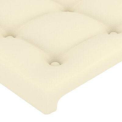 vidaXL Kopfteil mit Ohren Creme 147x23x78/88 cm Kunstleder