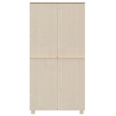 vidaXL Kleiderschrank HAMAR Honigbraun 89x50x180 cm Massivholz Kiefer