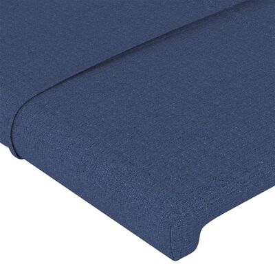 vidaXL Kopfteil mit Ohren Blau 103x23x78/88 cm Stoff