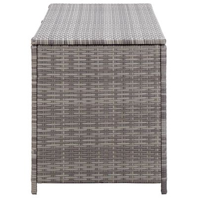 vidaXL Garten-Auflagenbox Grau 120x50x60 cm Poly Rattan