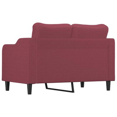 vidaXL 2-Sitzer-Sofa Weinrot 120 cm Stoff