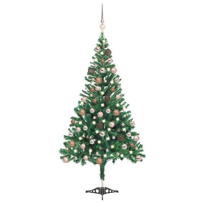 vidaXL Künstlicher Weihnachtsbaum Beleuchtung Kugeln 180cm 564 Zweige