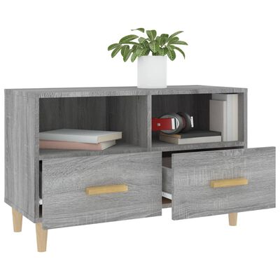 vidaXL TV-Schrank Grau Sonoma 80x36x50 cm Holzwerkstoff