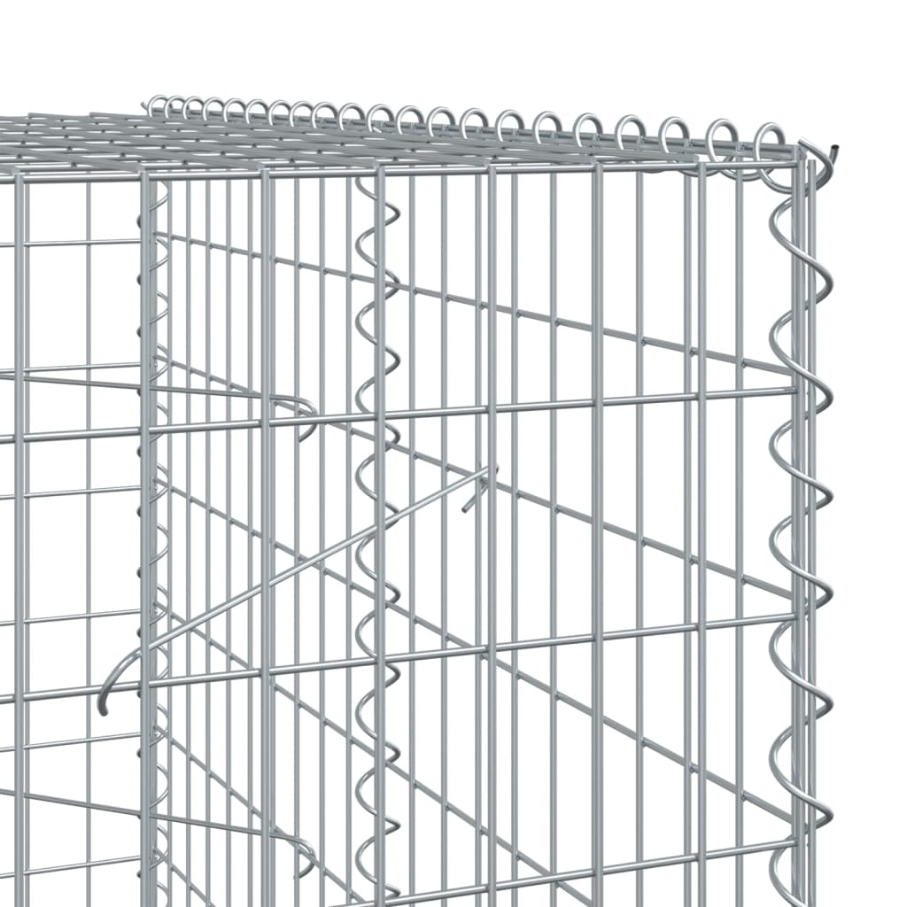 vidaXL Gabione mit Deckel 200x100x200 cm Verzinktes Eisen