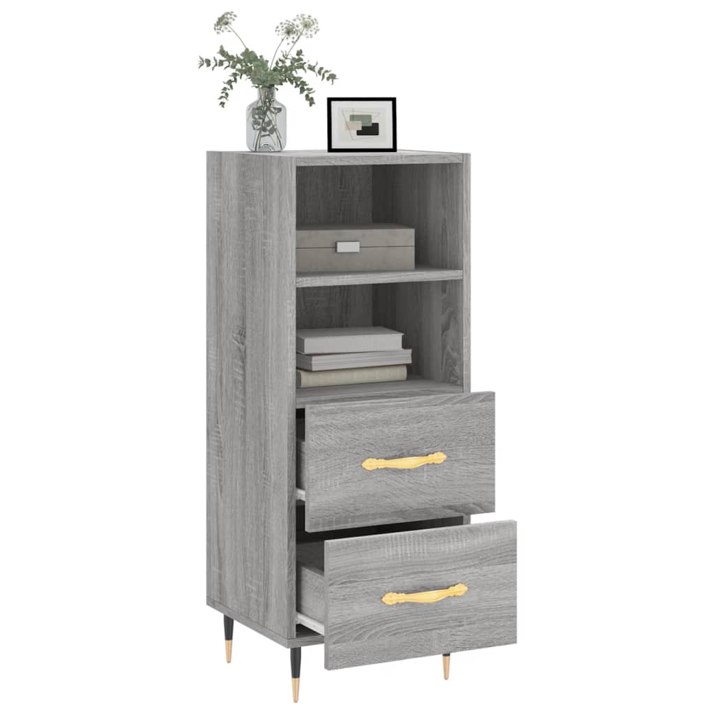 vidaXL Sideboard Grau Sonoma 34,5x34x90 cm Holzwerkstoff