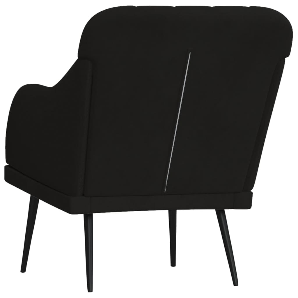 vidaXL Sessel Schwarz 63x76x80 cm Samt