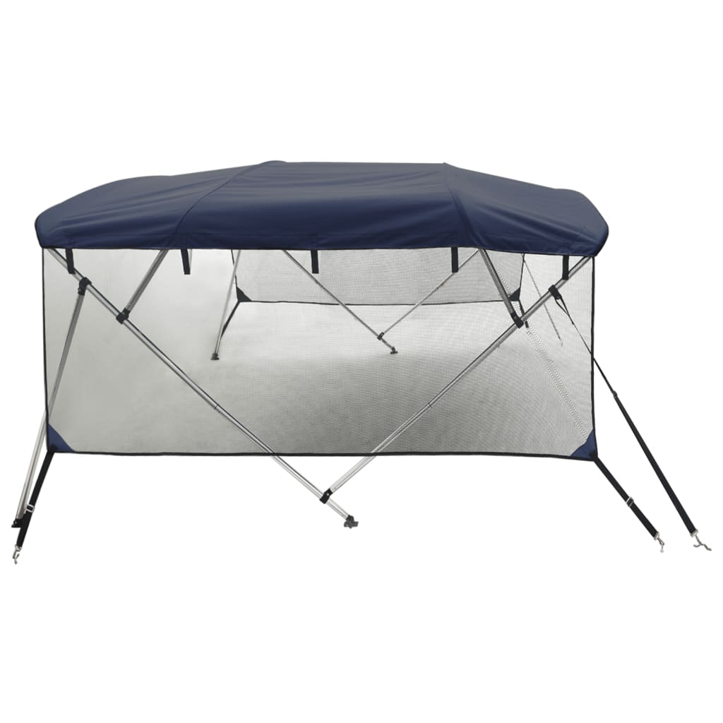 vidaXL 4-Bow Bimini-Top mit Mesh-Seitenteilen 243x(200-213)x137 cm