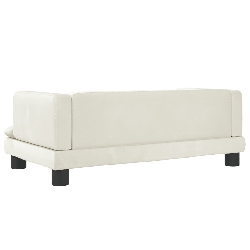 vidaXL Kindersofa Creme 80x45x30 cm Samt