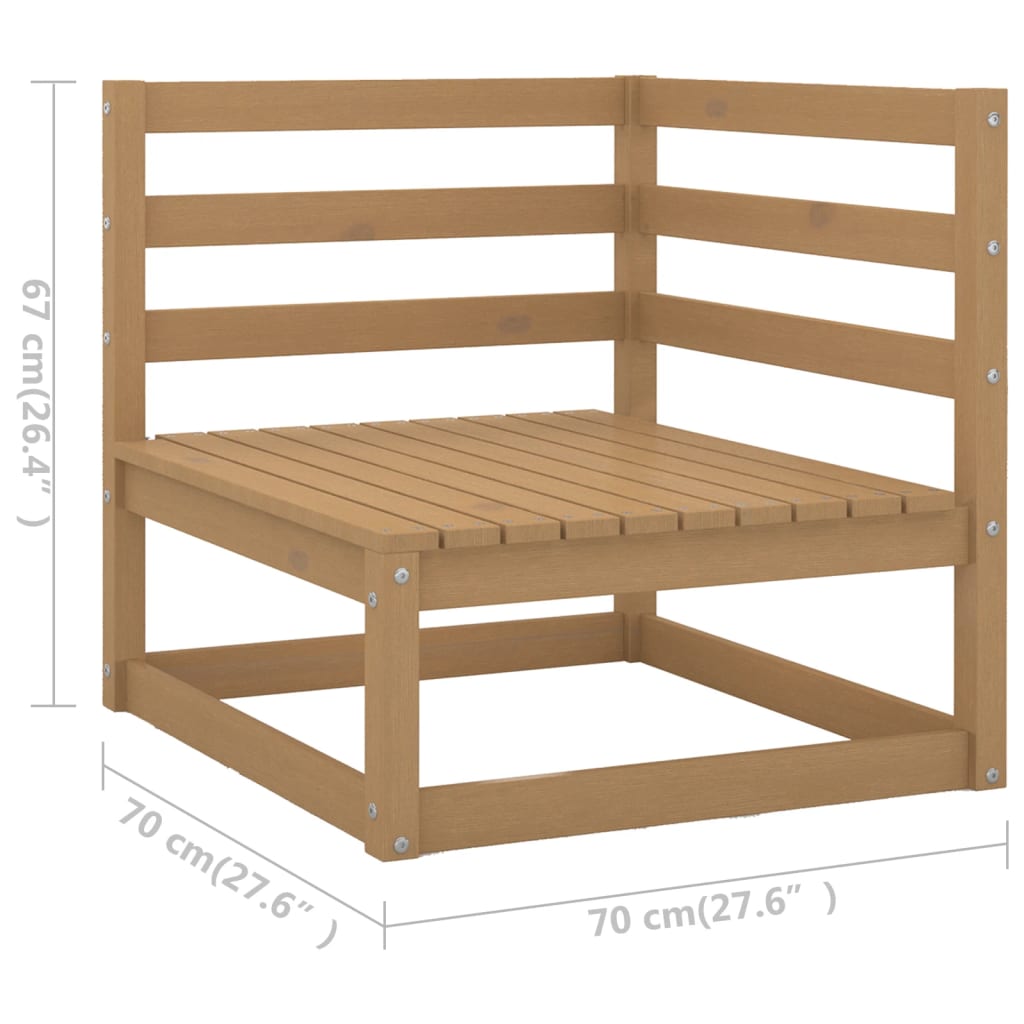 vidaXL 7-tlg. Garten-Lounge-Set Honigbraun Massivholz Kiefer