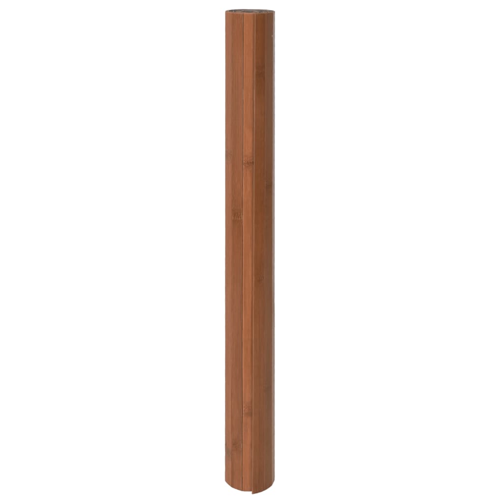 vidaXL Teppich Rechteckig Braun 100x200 cm Bambus
