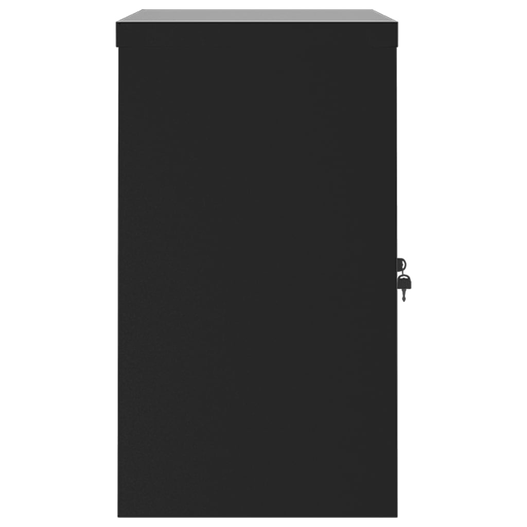 vidaXL Aktenschrank Schwarz 90x40x70 cm Stahl