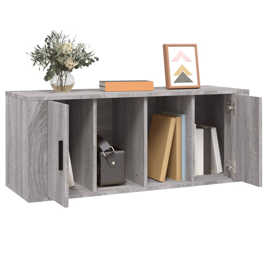 vidaXL TV-Schrank Grau Sonoma 100x35x40 cm Holzwerkstoff