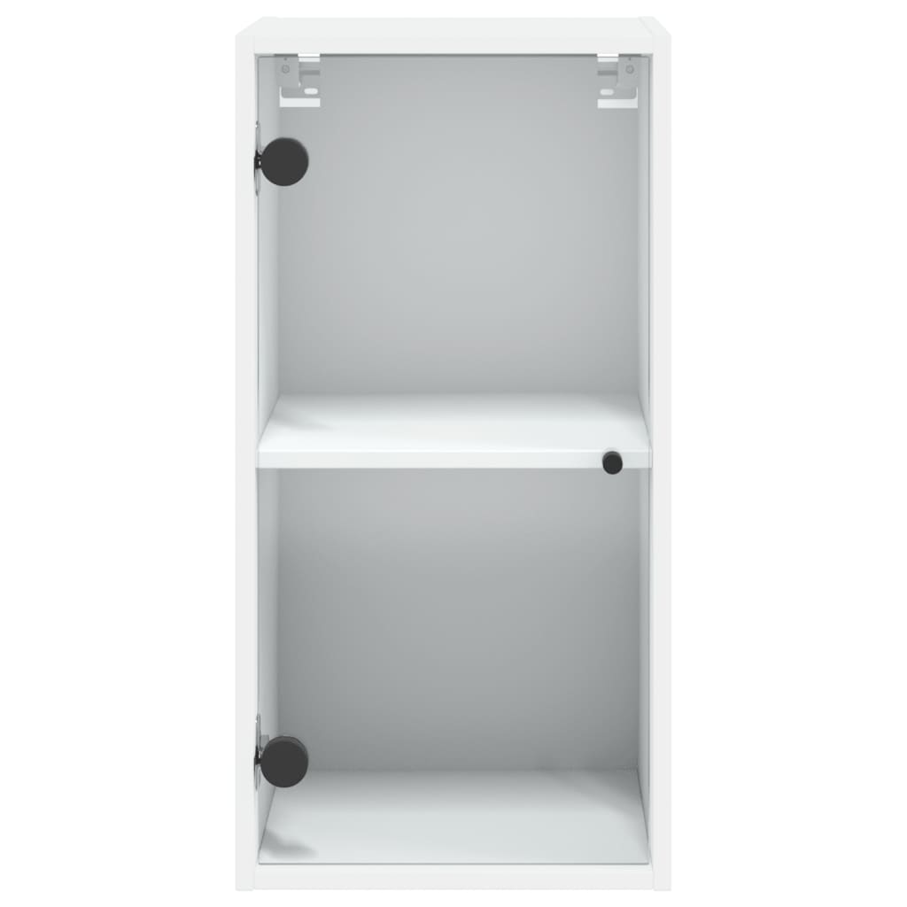 vidaXL Wandschrank mit Glastüren Weiß 35x37x68,5 cm