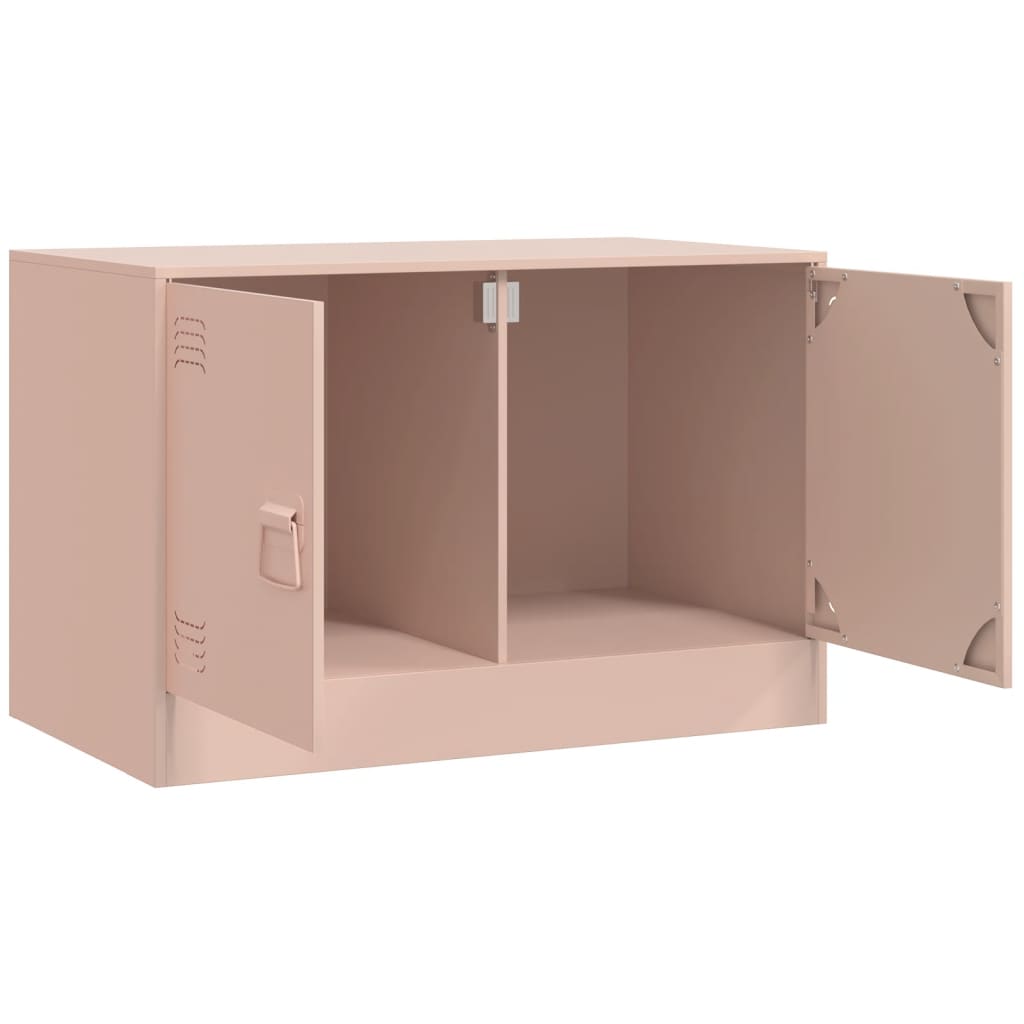 vidaXL TV-Schrank Rosa 67x39x44 cm Stahl