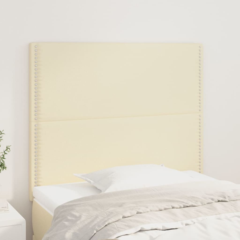 vidaXL Kopfteile 2 Stk. Creme 100x5x78/88 cm Kunstleder