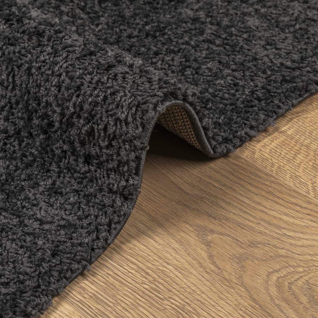 vidaXL Teppich Shaggy Hochflor Modern Anthrazit 80x200 cm