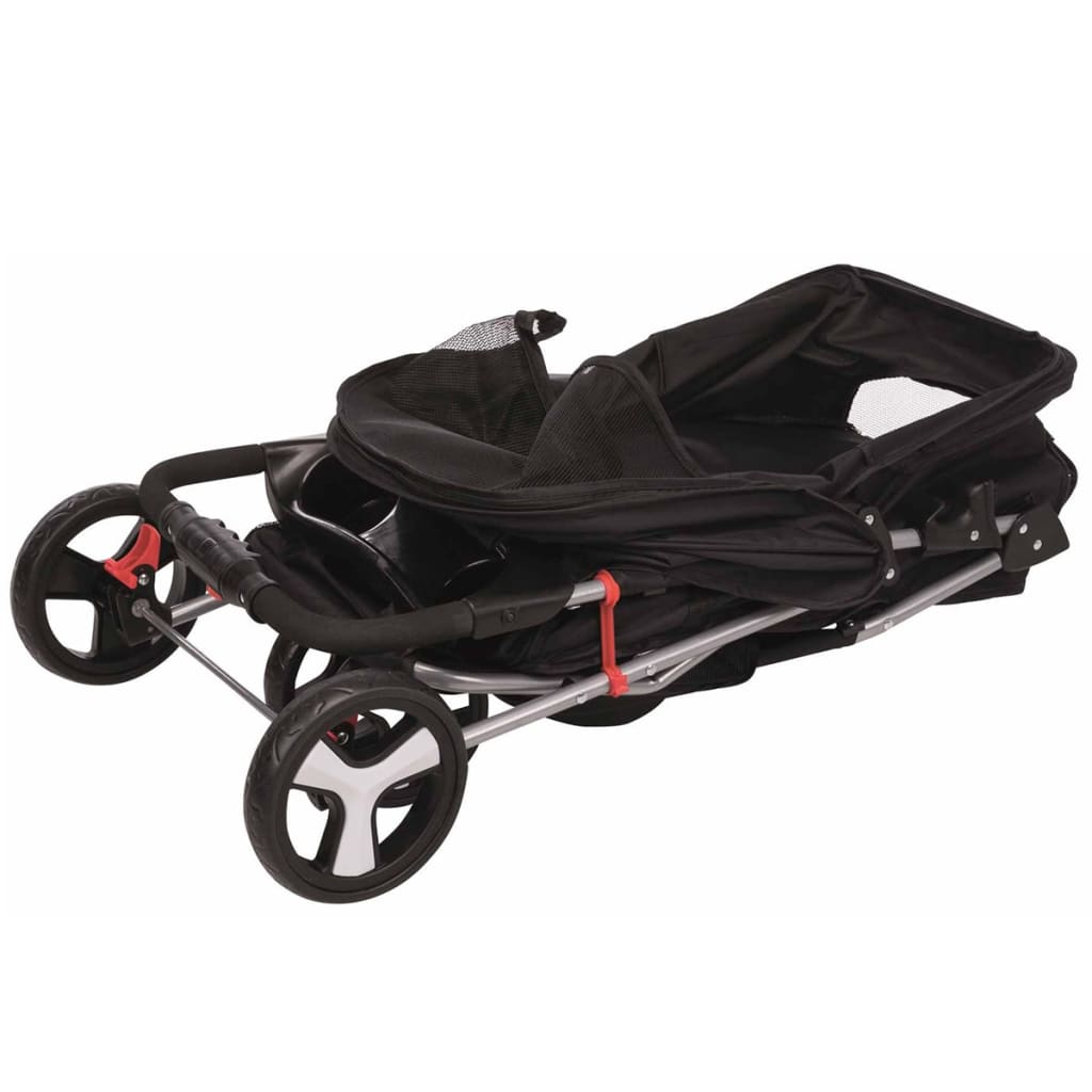 TRIXIE Haustier-Buggy Klappbar Hund und Katze Schwarz 28958