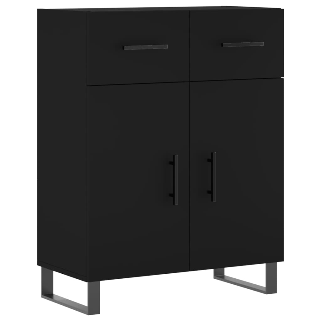 vidaXL Highboard Schwarz 69,5x34x180 cm Holzwerkstoff