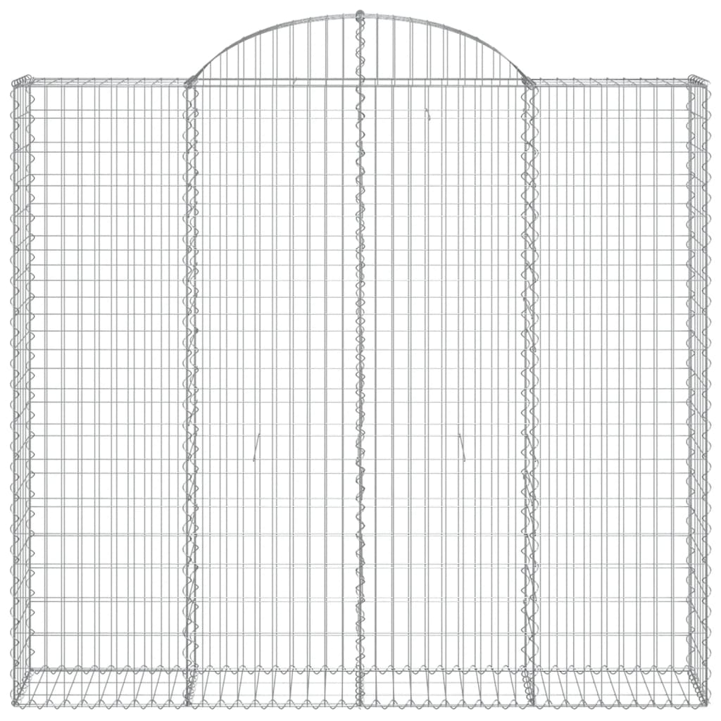 vidaXL Gabionen mit Hochbogen 3 Stk. 200x50x180/200cm Verzinktes Eisen