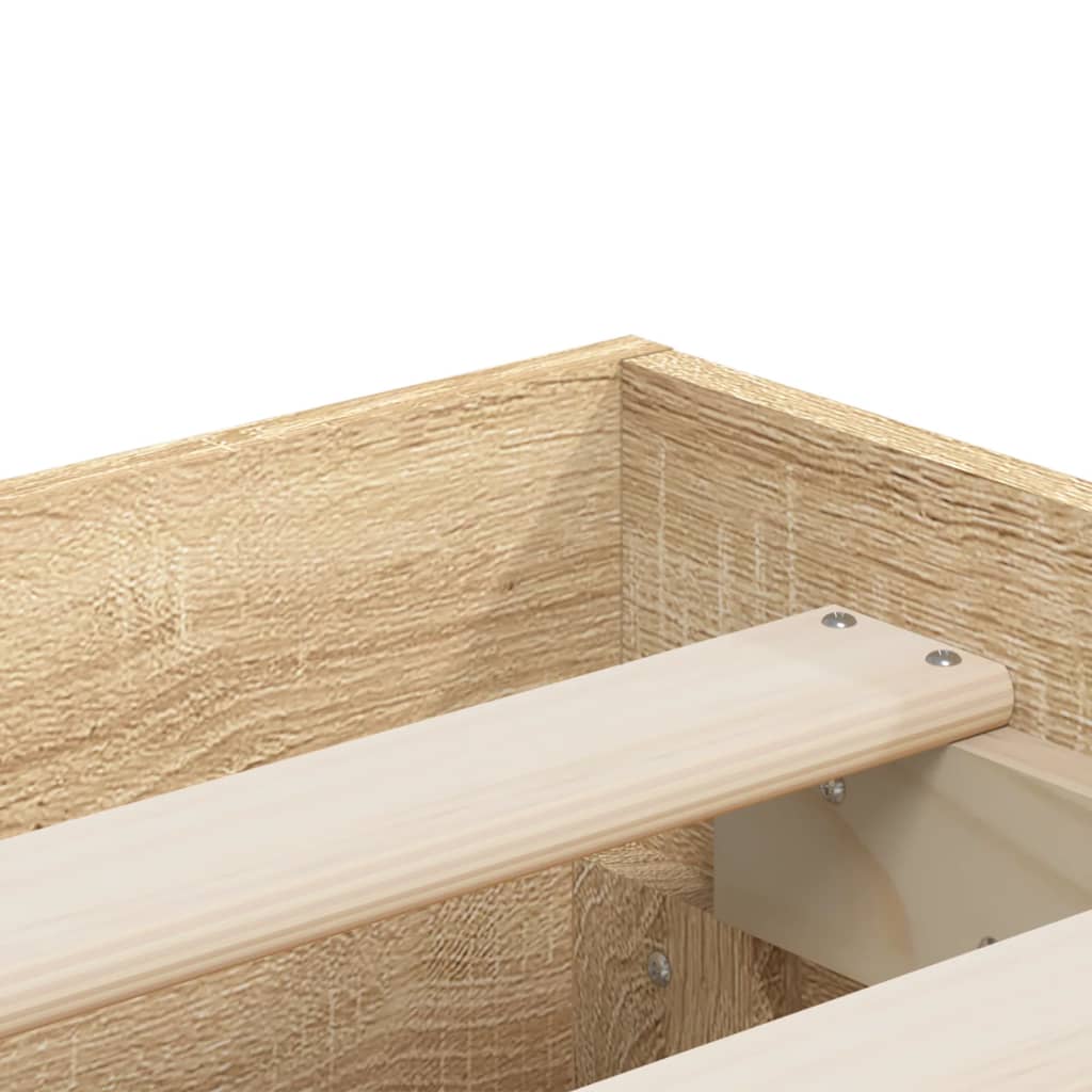 vidaXL Bettgestell mit Schubladen Sonoma-Eiche 150x200cm Holzwerkstoff