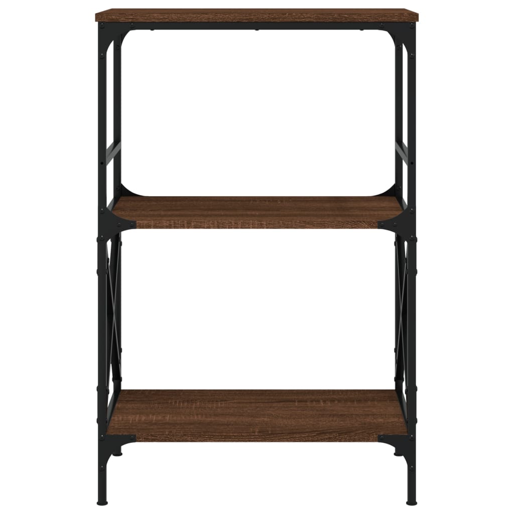 vidaXL Bücherregal 3 Böden Braun Eiche 59x35x90,5 cm Holzwerkstoff