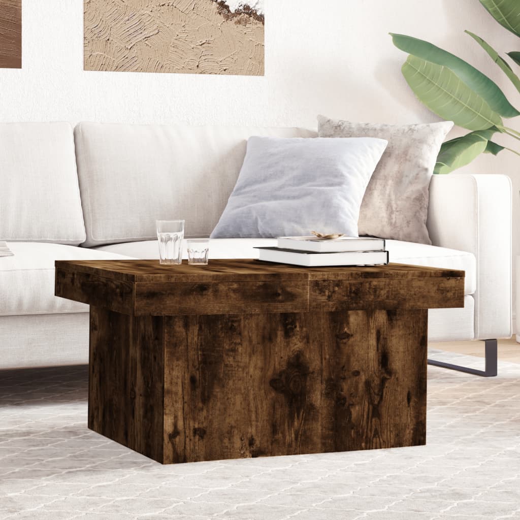 vidaXL Couchtisch Räuchereiche 80x55x40 cm Holzwerkstoff