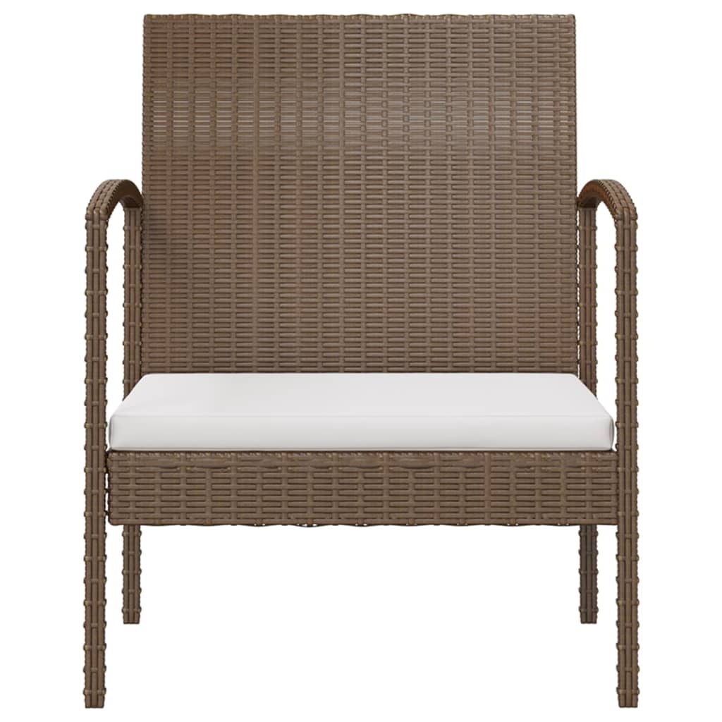 vidaXL 8-tlg. Garten-Lounge-Set mit Auflagen Poly Rattan Braun