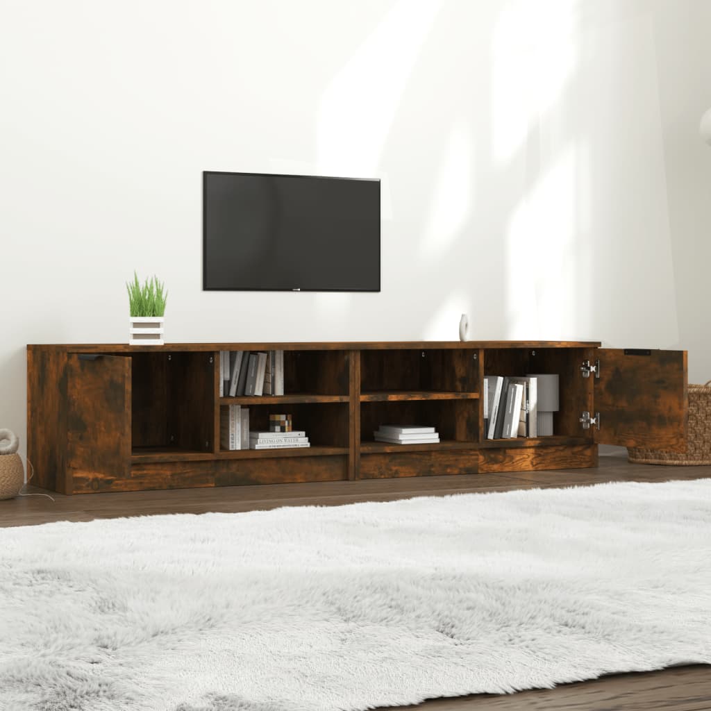 vidaXL TV-Schränke 2 Stk. Räuchereiche 80x35x36,5 cm Holzwerkstoff