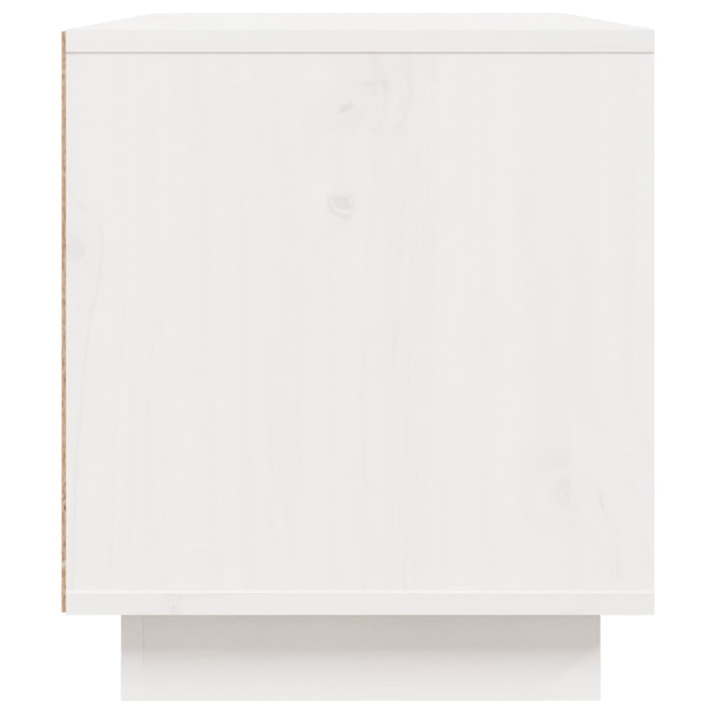 vidaXL TV-Schrank Weiß 80x35x40,5 cm Massivholz Kiefer