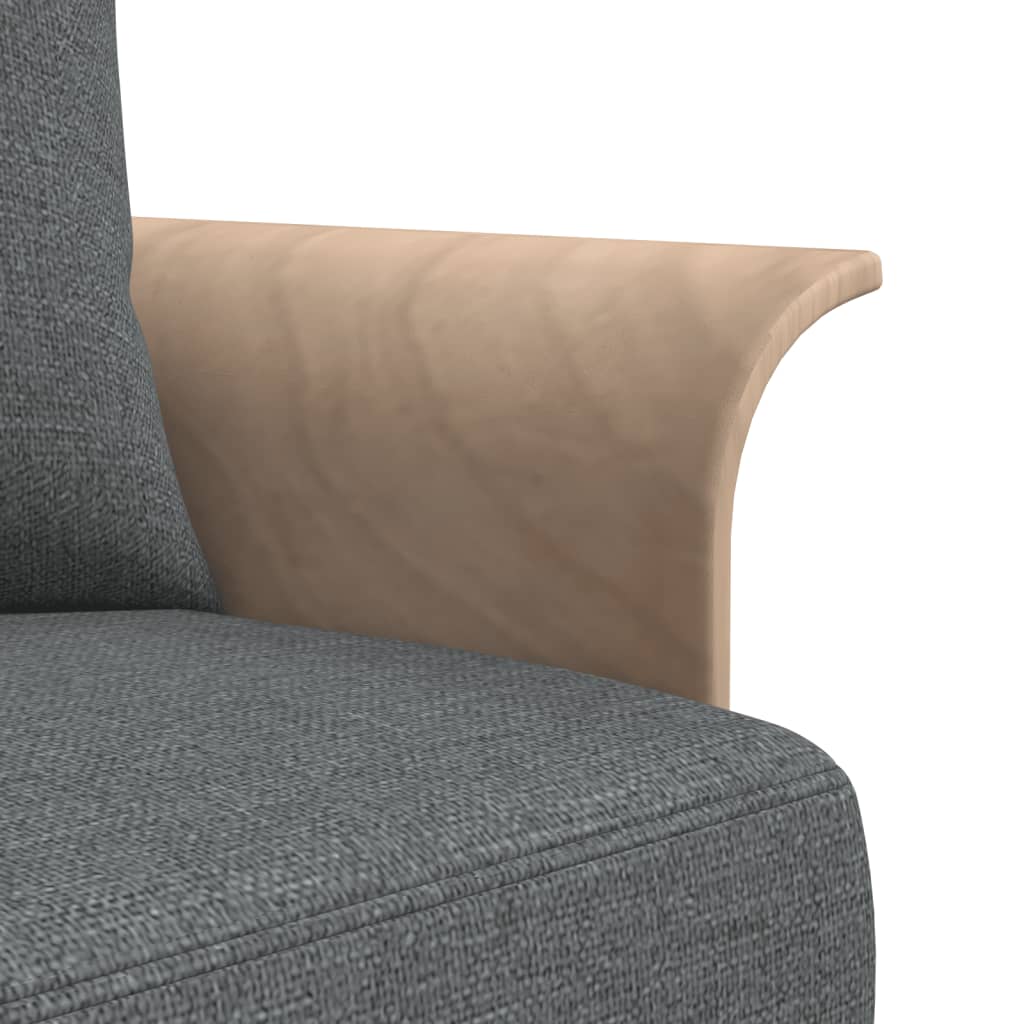 vidaXL Schlafsofa in L-Form Dunkelgrau 279x140x70 cm Stoff