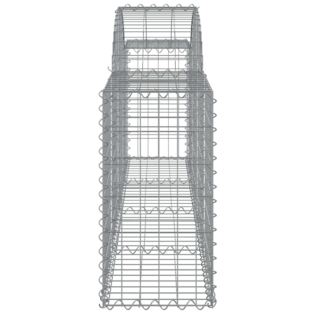 vidaXL Gabionen mit Hochbogen 3 Stk. 200x30x60/80 cm Verzinktes Eisen