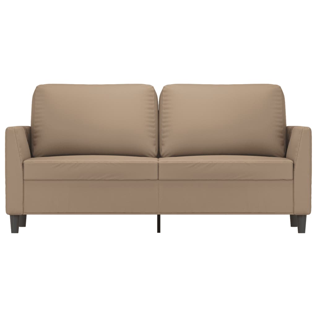 vidaXL 2-Sitzer-Sofa Cappuccino-Braun 140 cm Kunstleder