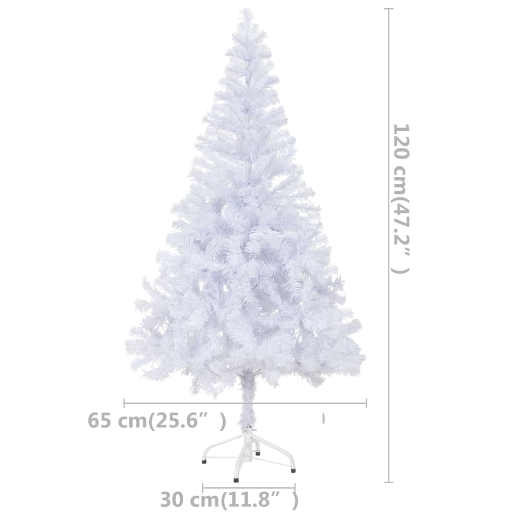 vidaXL Künstlicher Weihnachtsbaum Beleuchtung Kugeln 120cm 230 Zweige