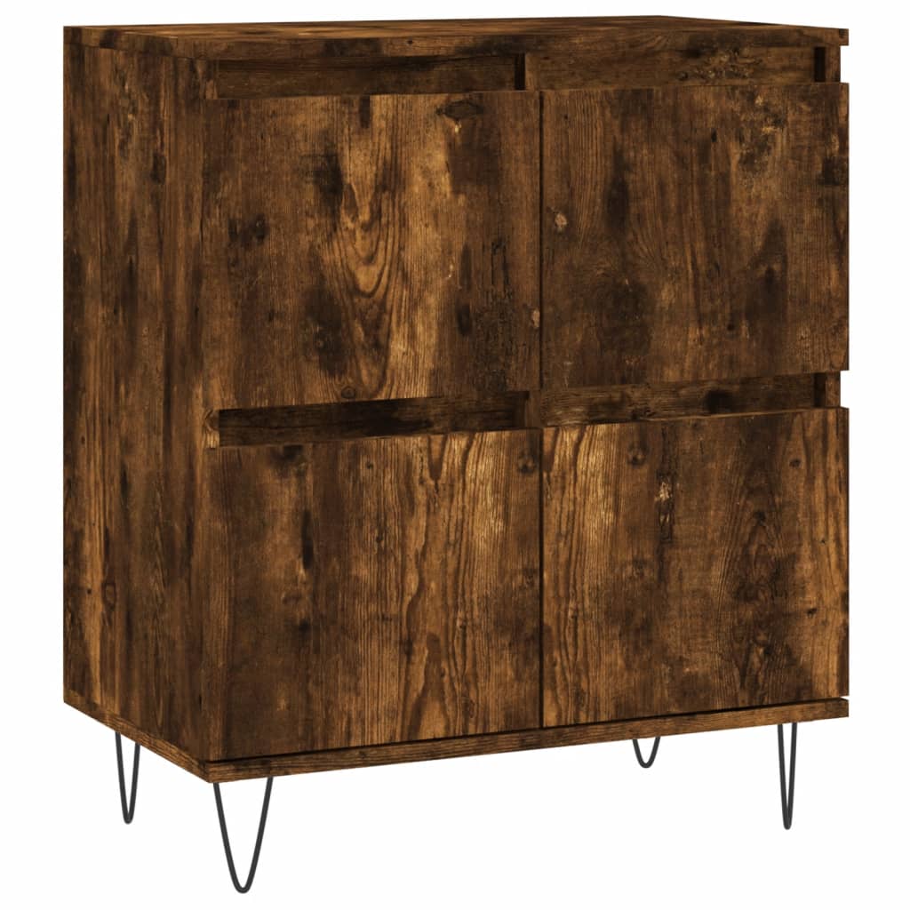 vidaXL Sideboards 3 Stk. Räuchereiche Holzwerkstoff