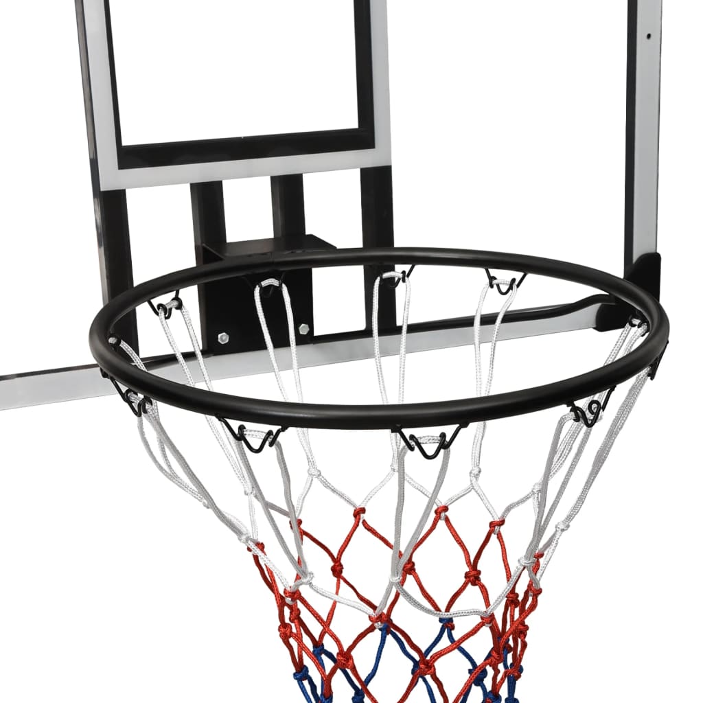 vidaXL Basketballkorb Transparent 90x60x2,5 cm Polycarbonat