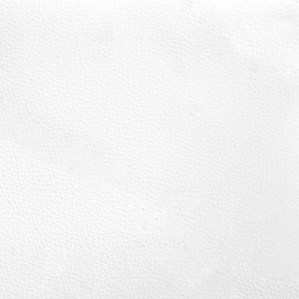 vidaXL Bettgestell mit Kopfteil Weiß und Schwarz 160x200 cm Kunstleder