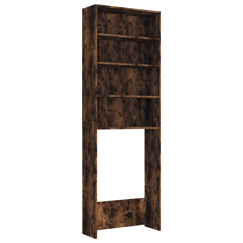 vidaXL Waschmaschinenschrank Räuchereiche 64x24x190 cm