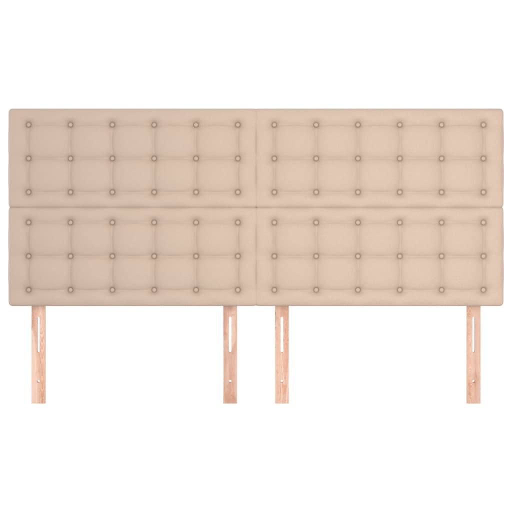 vidaXL Kopfteile 4 Stk. Cappuccino-Braun 80x5x78/88 cm Kunstleder