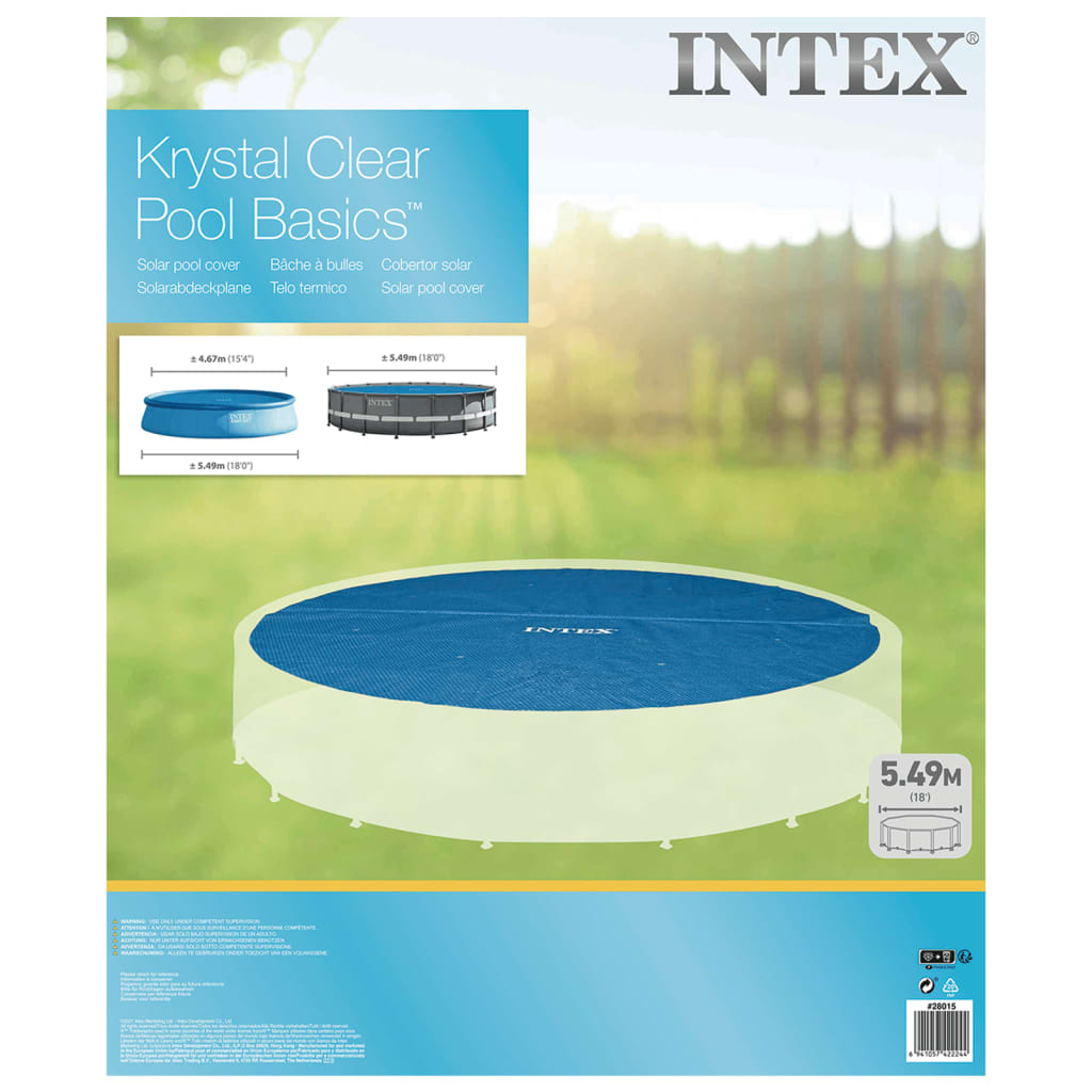 Intex Solar Poolabdeckung Blau 538 cm Polyethylen