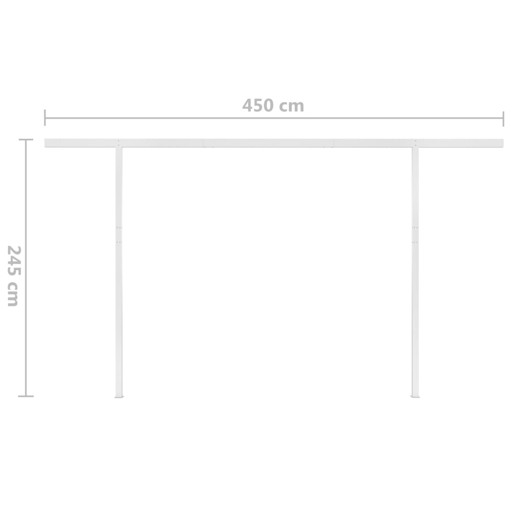 vidaXL Markise Automatisch mit LED & Windsensor 5x3 m Blau & Weiß