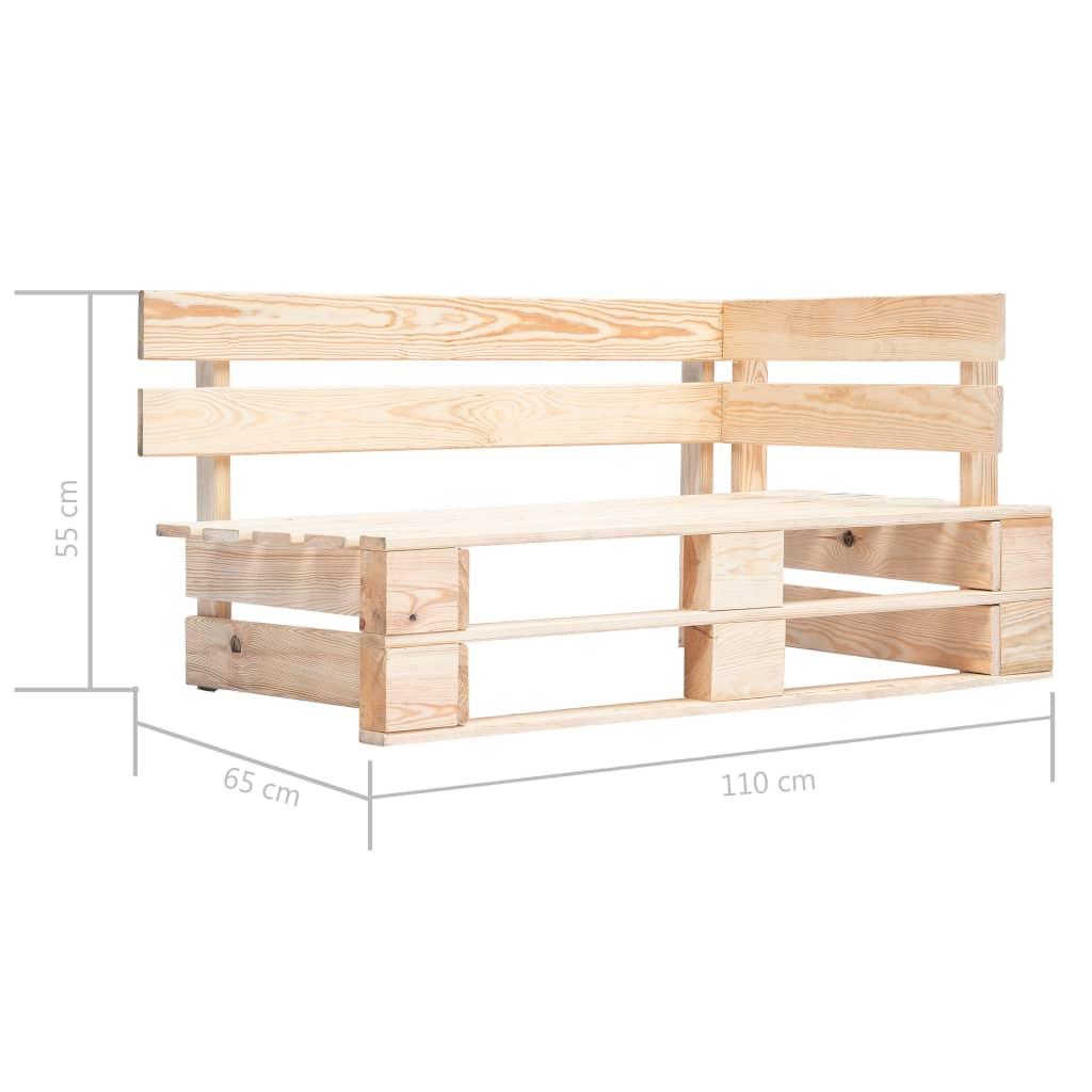 vidaXL 6-tlg. Paletten-Lounge-Set mit Kissen Imprägniertes Kiefernholz