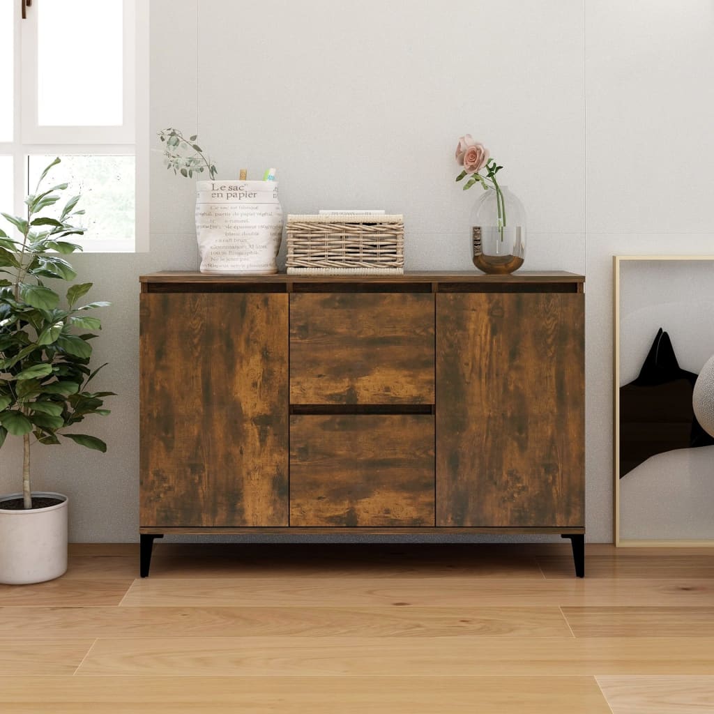 vidaXL Sideboard Räuchereiche 104x35x70 cm Holzwerkstoff