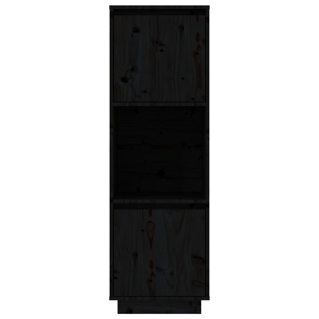 vidaXL Highboard Schwarz 38x35x117 cm Massivholz Kiefer